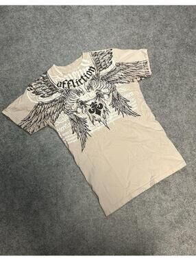 100% Cotton Y2K Affliction Graphic Size M Tee Gothic Unisex
